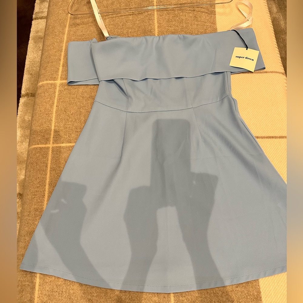 Superdown light blue mini dress